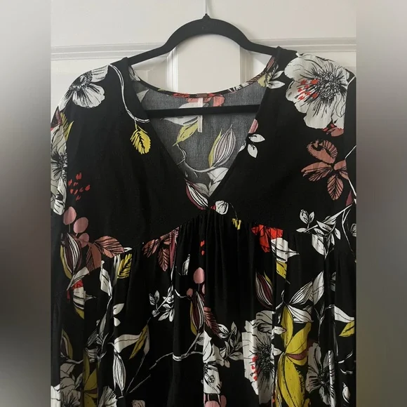 Free People Bella Print Floral Top - Picture 3 of 5